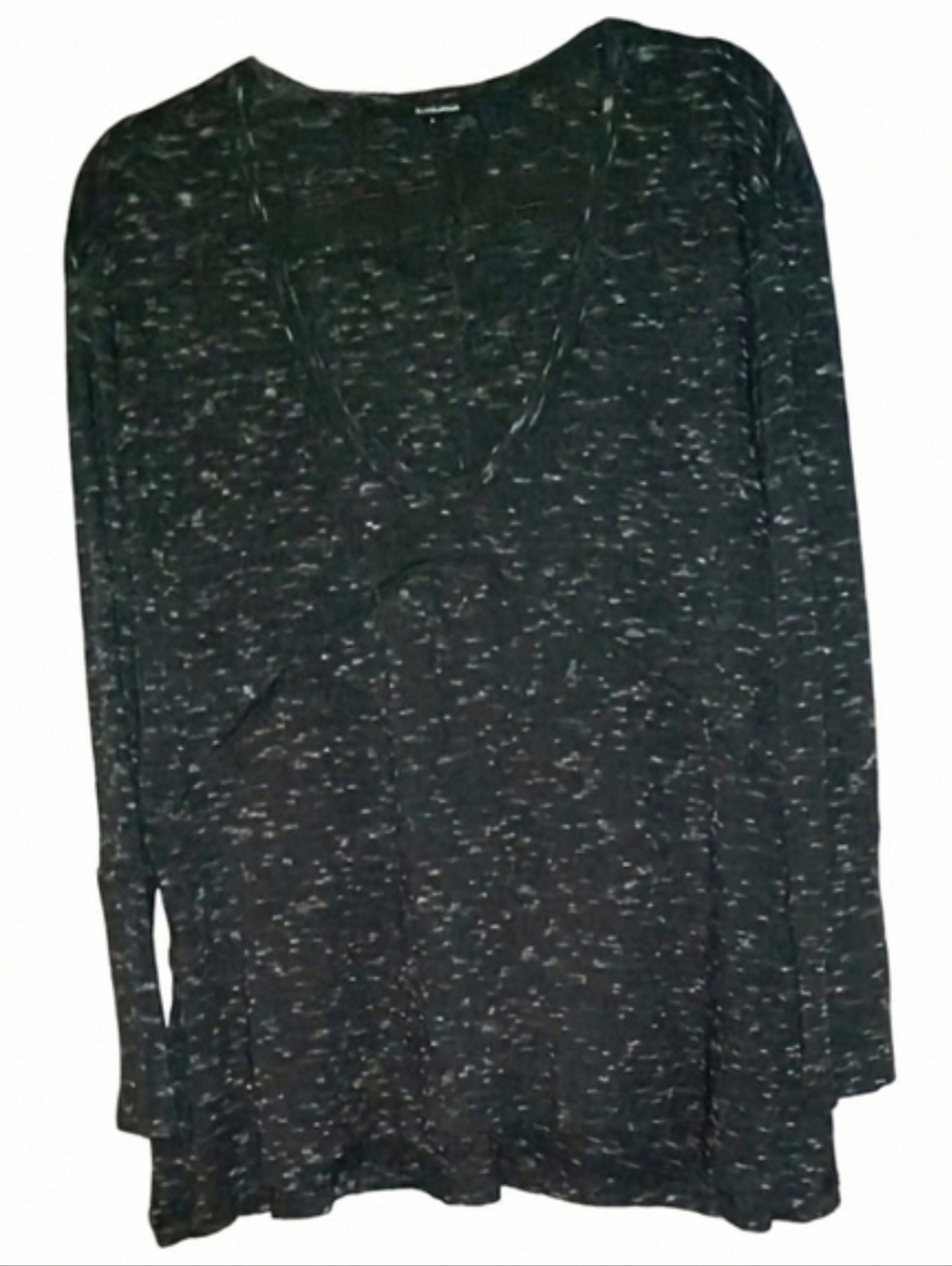 Olivaceous Oversized Loose Fit Top Charcoal Gray Black Textured Pullover Knit M